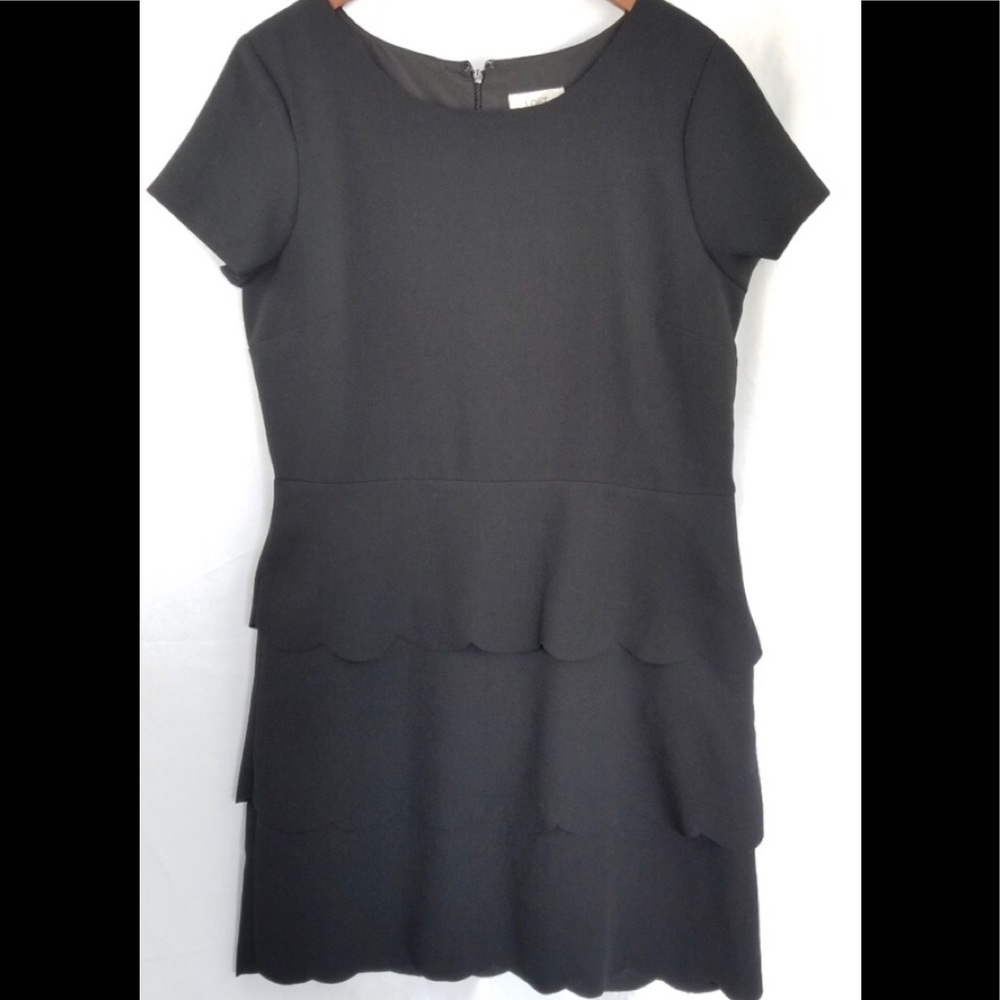 Ann Taylor Loft 14 Tiered Ruffles Shift Dress